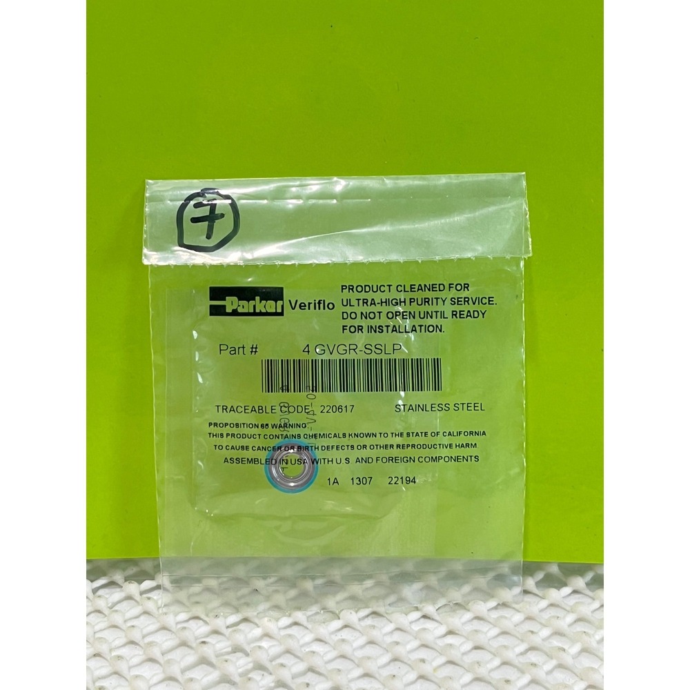 Parker Veriflo 4 GVGR-SSLP Stainless Steel Ultra-High Purity Service Part New